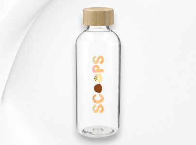 Water Bottle with Bamboo Lid